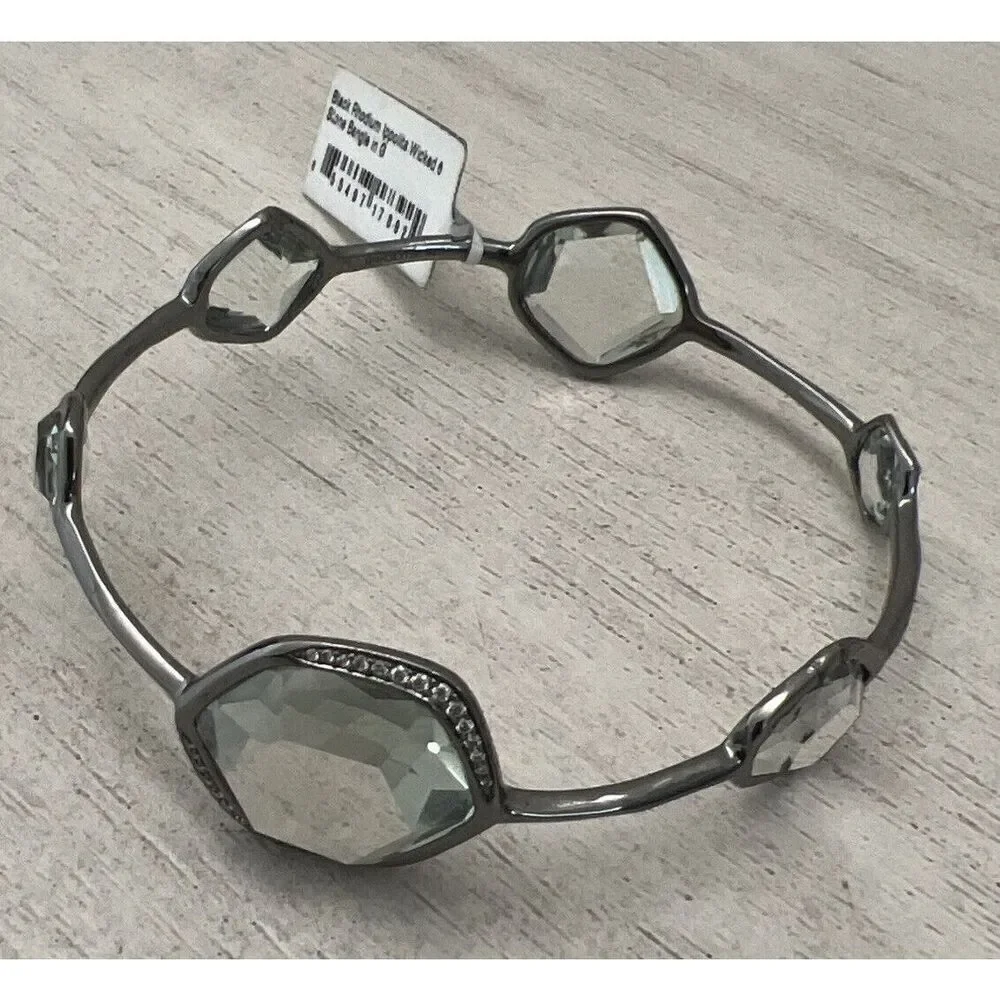 Ippolita Black Rhodium Silver 925 Diamond Wicked 6 Station Bangle Bracelet $2495 - Picture 1 of 12
